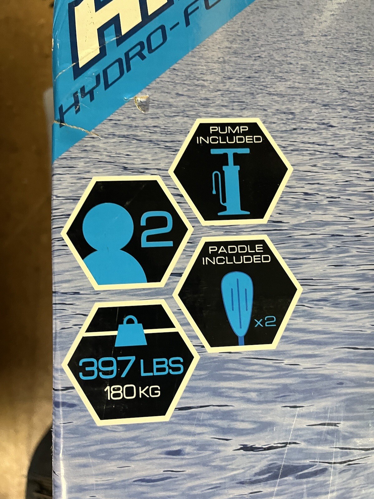 Hydro-Force Surge Elite X2 Inflatable Two-Person Kayak 12 Ft X2”