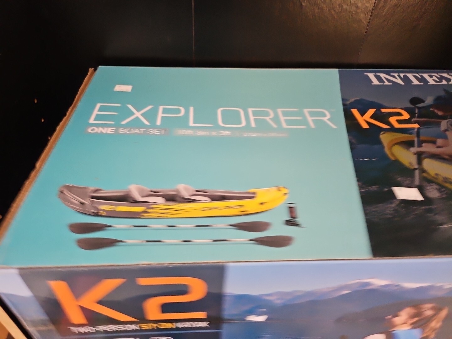 Intex Explorer K2 Kayak, 2-Person Inflatable Kayak Set with Aluminum Oars Trl8