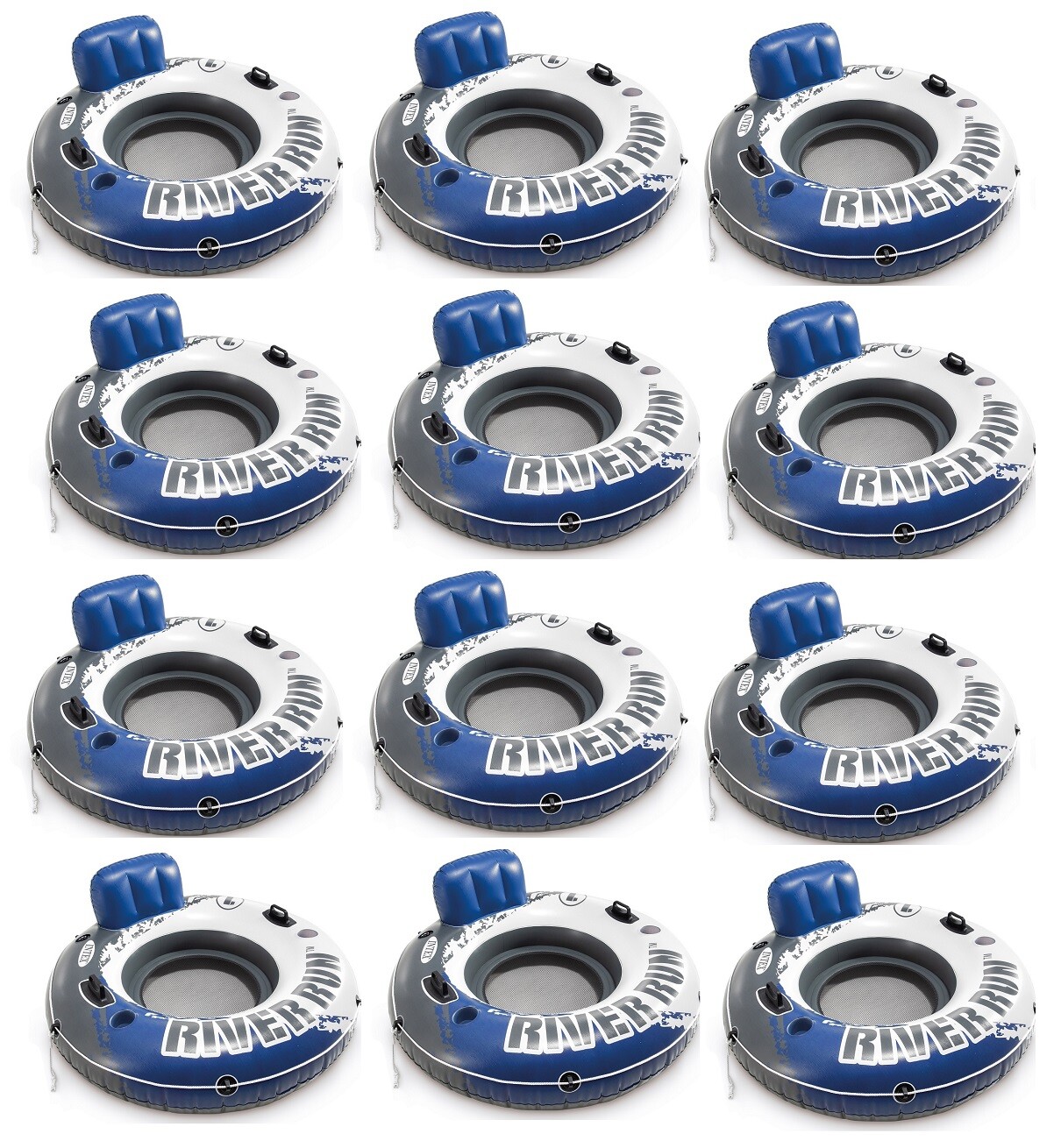 INTEX River Run I Inflatable Floating Raft Tubes 12pack