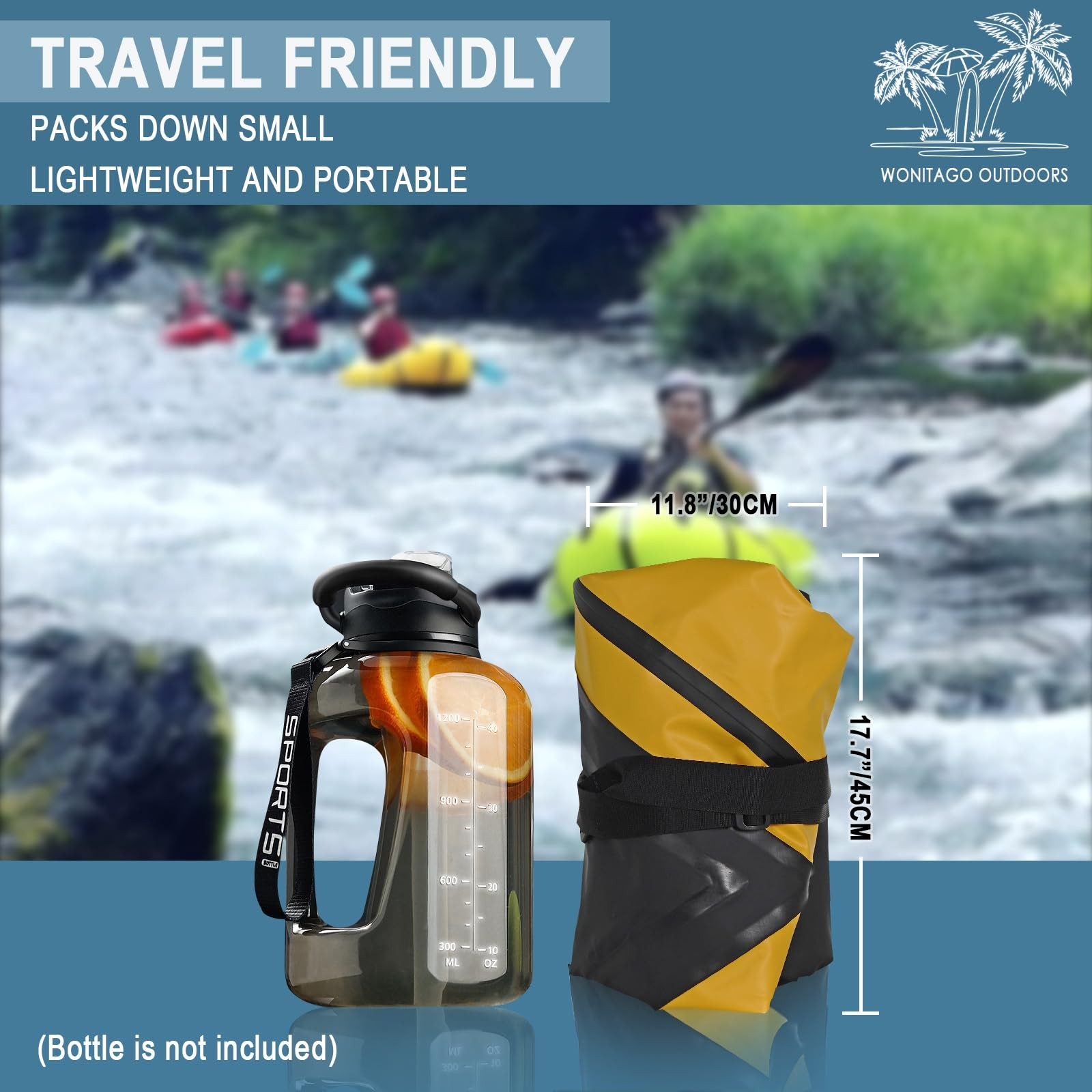 Packraft TPU Inflatable Travel Kayak with Soft Seat Lightweight Packrafts for…