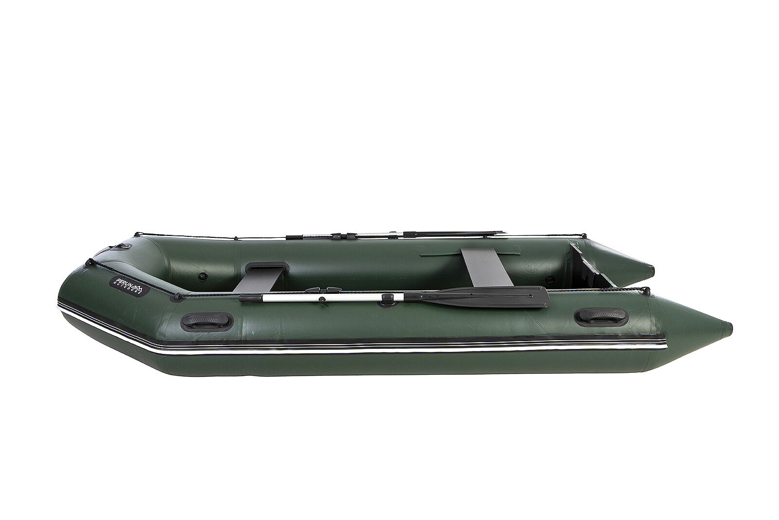 Perun Outdoors Durable PVC Inflatable Motor Boat w/Foot Air Pump and Carry Bag