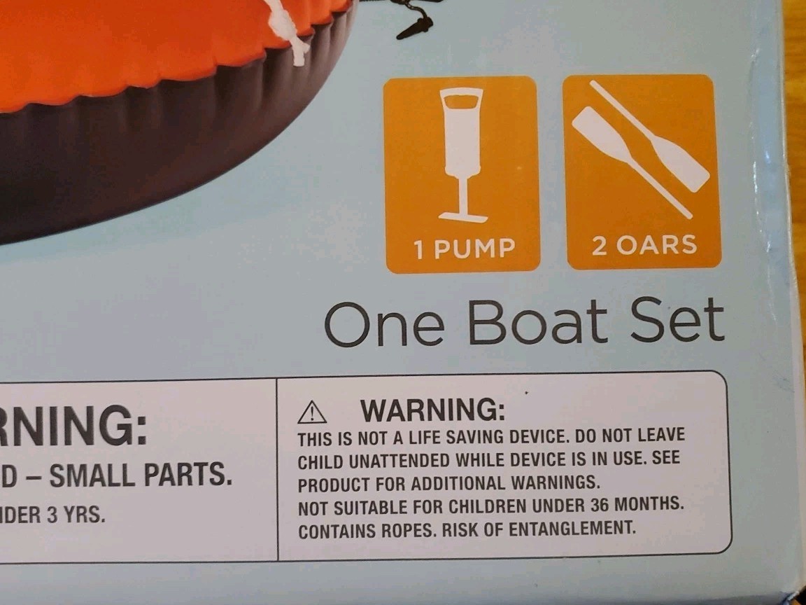 Intex Explorer 300 3 Person Inflatable Boat Set w/ 2 Oars & Air Pump MAX 410 lbs