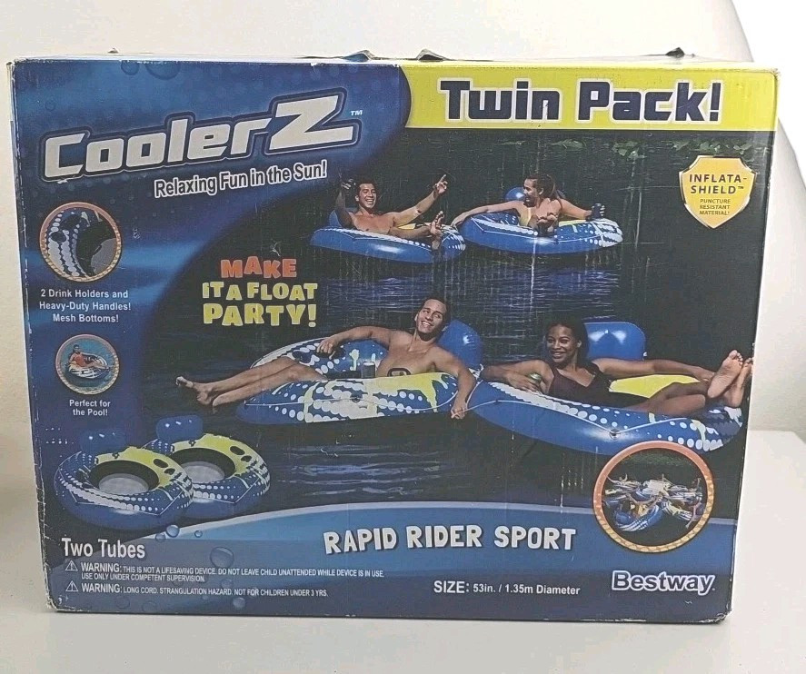TWO 2 Bestway Rapid Rider Swimming Pool Ocean & Lake Tube Float