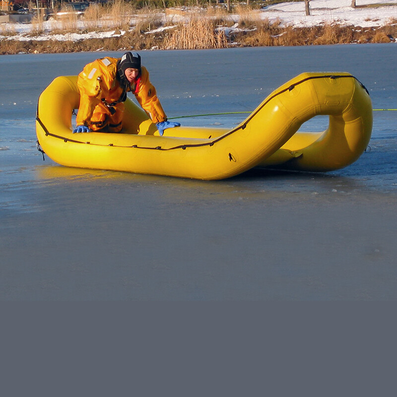 Inflatable Ice Rescue Sled Inflatable Rapid Raft Water Rescue Boat Jet Ski Board