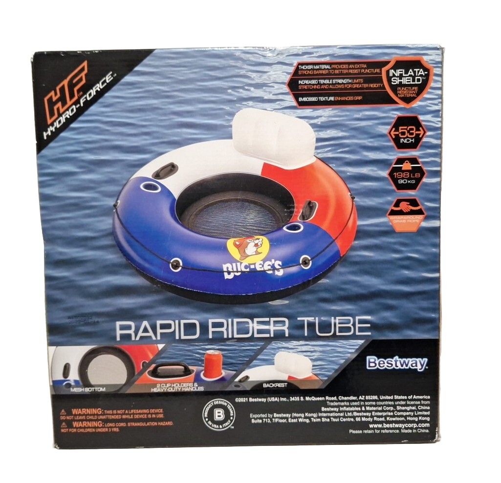 Bestway BUC-EE’s Hydro-Force Rapid Rider Tube – Red, White and Blue