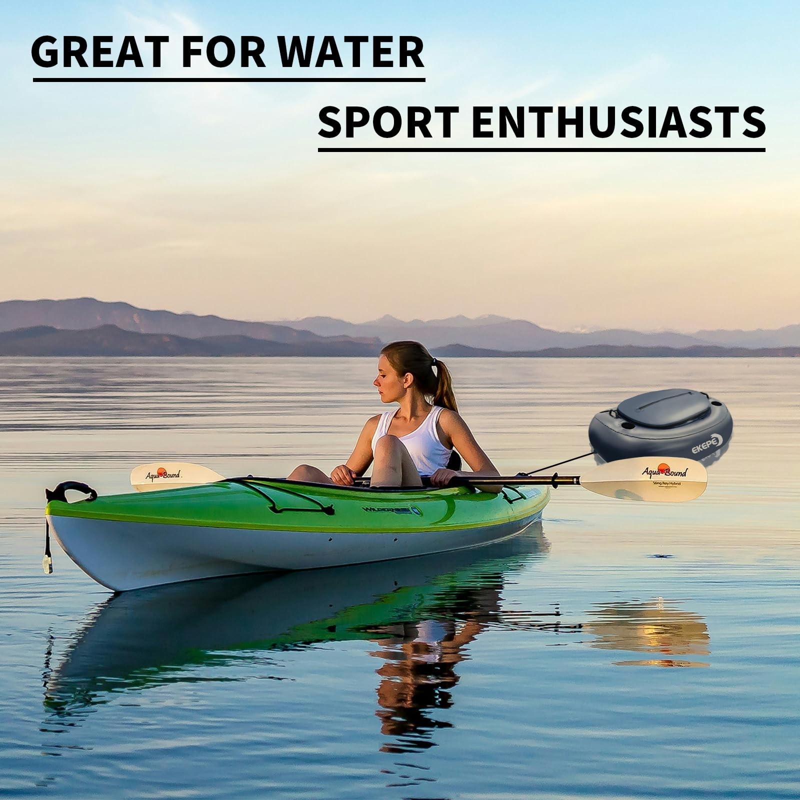 40 QT Inflatable Kayak Cooler Float with Tow Rope – Heavy Duty PVC, 4 Cup Holder