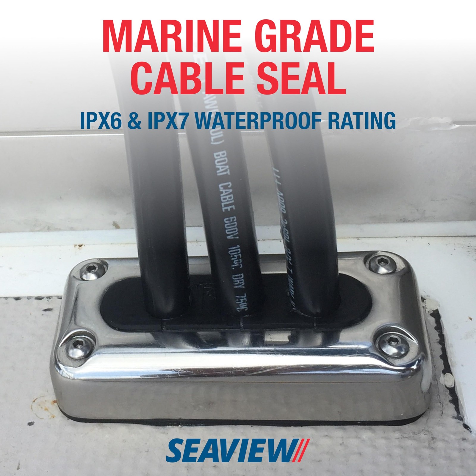 Seaview Multi-Cable Rectangle Cable Gland Marine Grade Waterproof Cable Pass