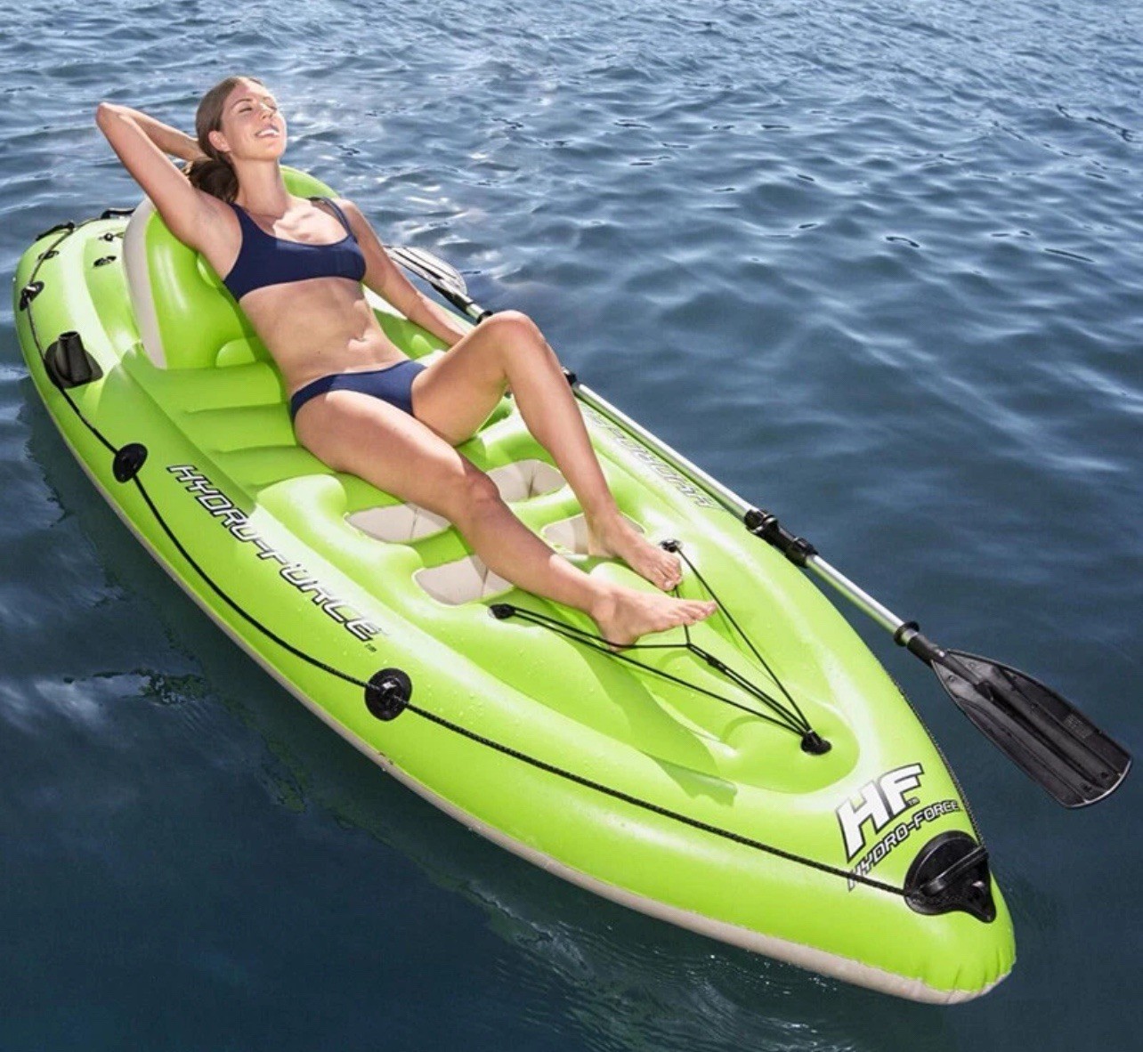 Bestway Hydro-force Inflatable Koracle Fishing kayak Boat Complete Set with Pump