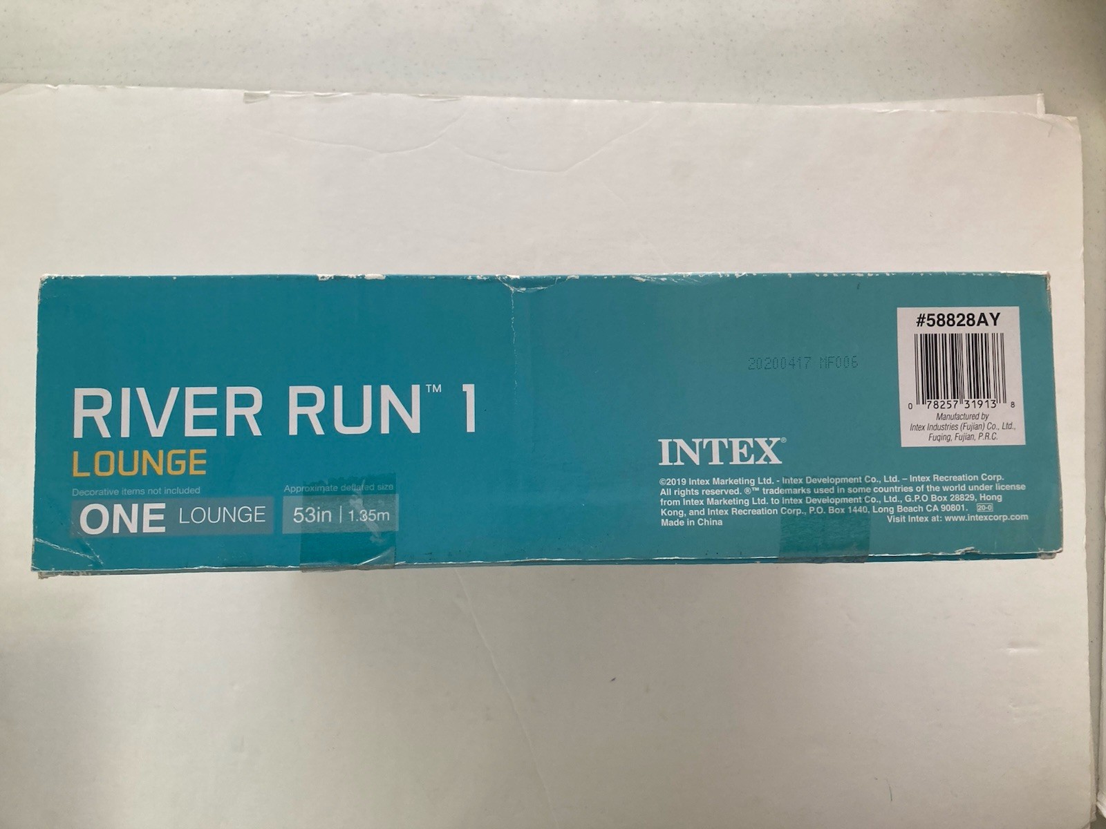 Intex River Run I Lounge 53 inch Inflatable Water Float with Handles – Pink