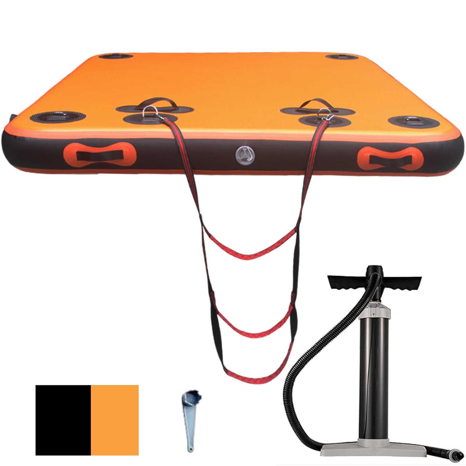 Inflatable Floating Platform，Inflatable 180X150X15CM, Orange