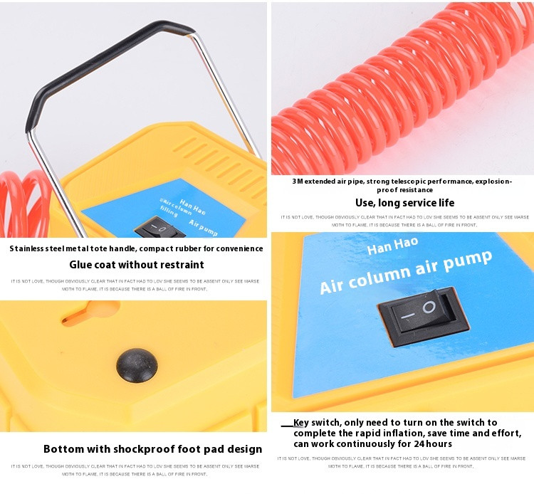 220v Bubble Column Electric Inflator Air Bag Pump Inflatable Column Air Pump