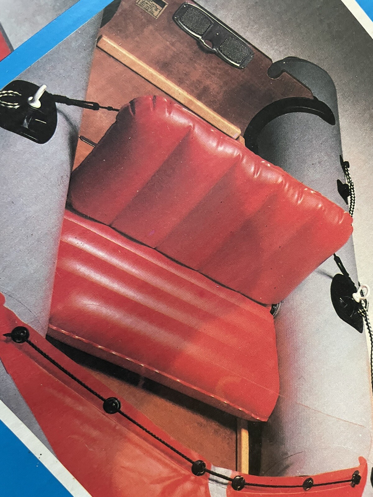 Vintage Sevylor Inflatable Raft Runabout Bench Seat H10TX Red New Old Stock
