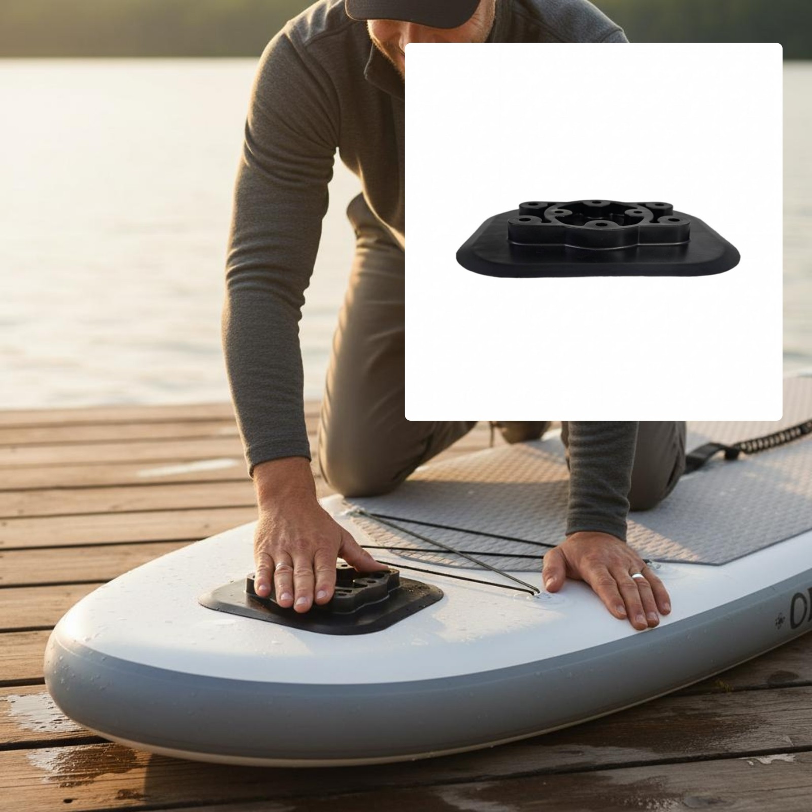 Inflatable Boat Fishing Rod Base Multi-Hole Design Paddle Board Rod Mount Base