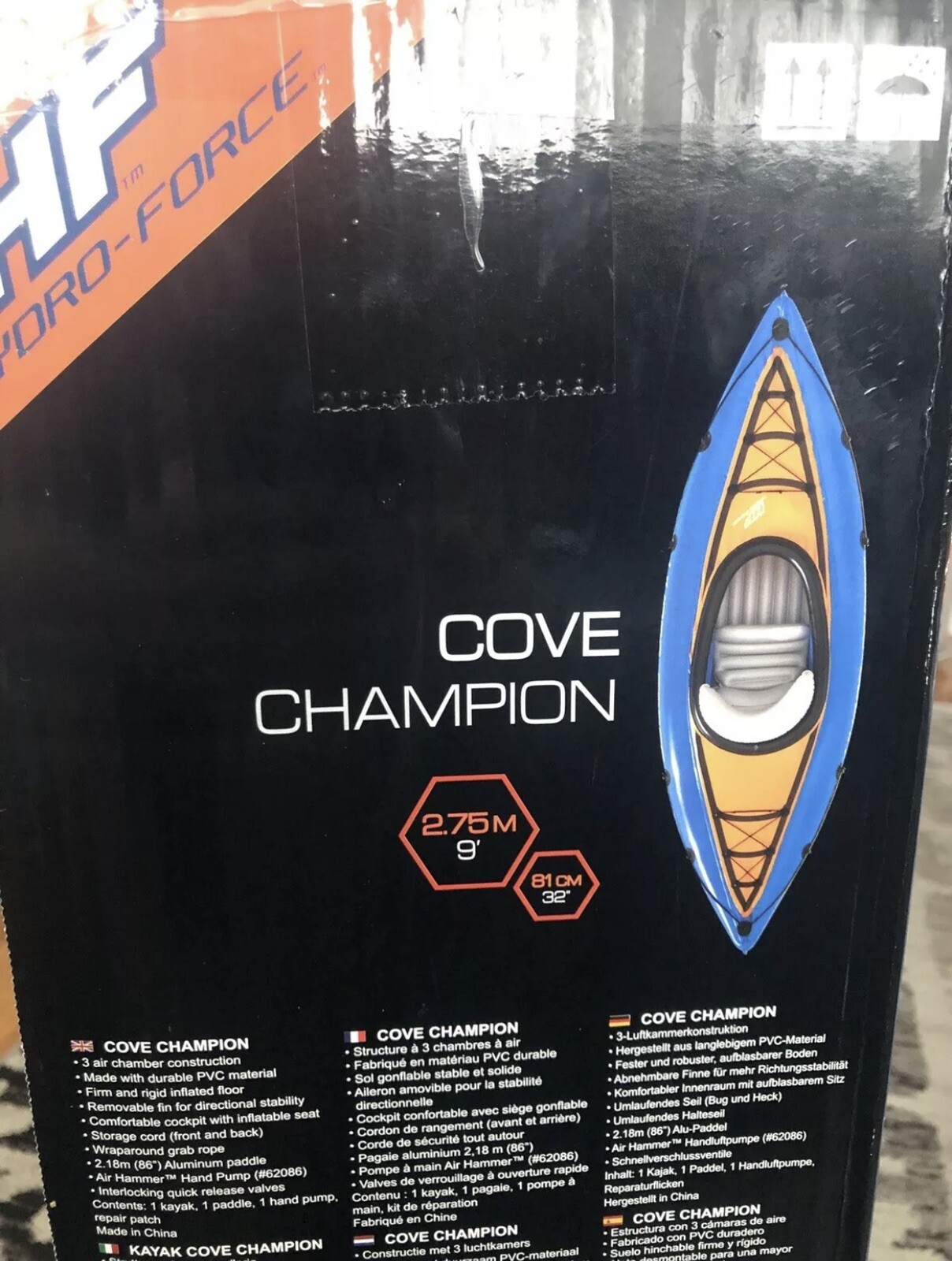 Bestway Hydro-Force Cove Champion Inflatable Kayak Set W/ Paddle, Pump, & More!