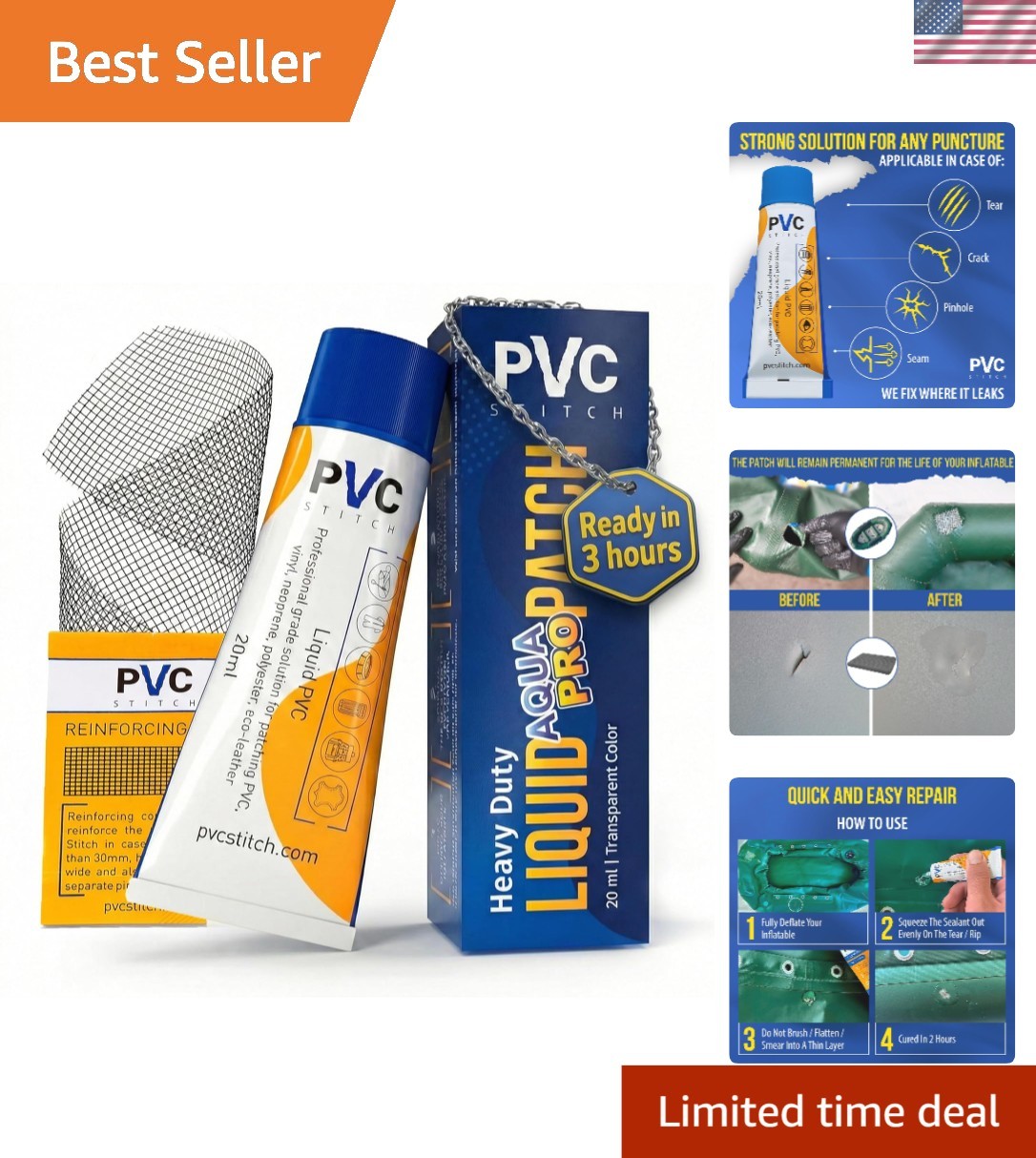 Seamless AquaPro Liquid Patch for PVC Inflatable Gear – UV & Water Resistant