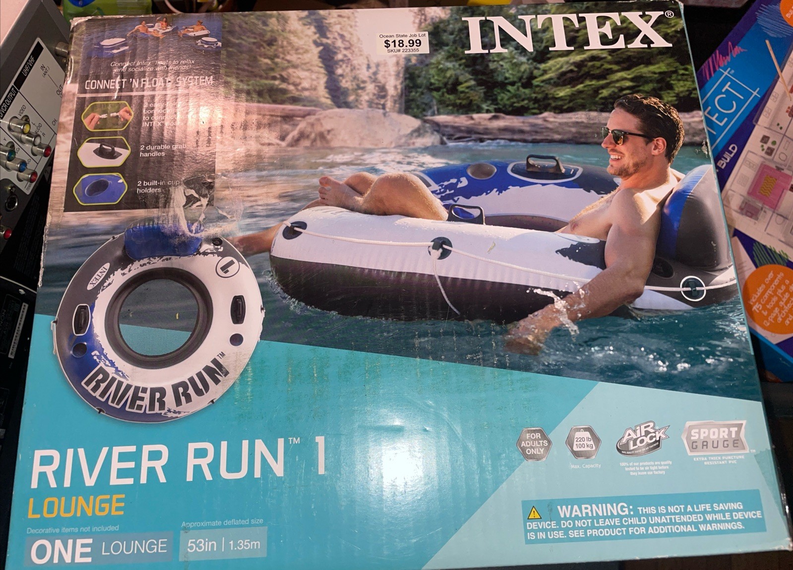 Intex River Run I Sport Lounge Inflatable Water Float 53 Diameter Brand New