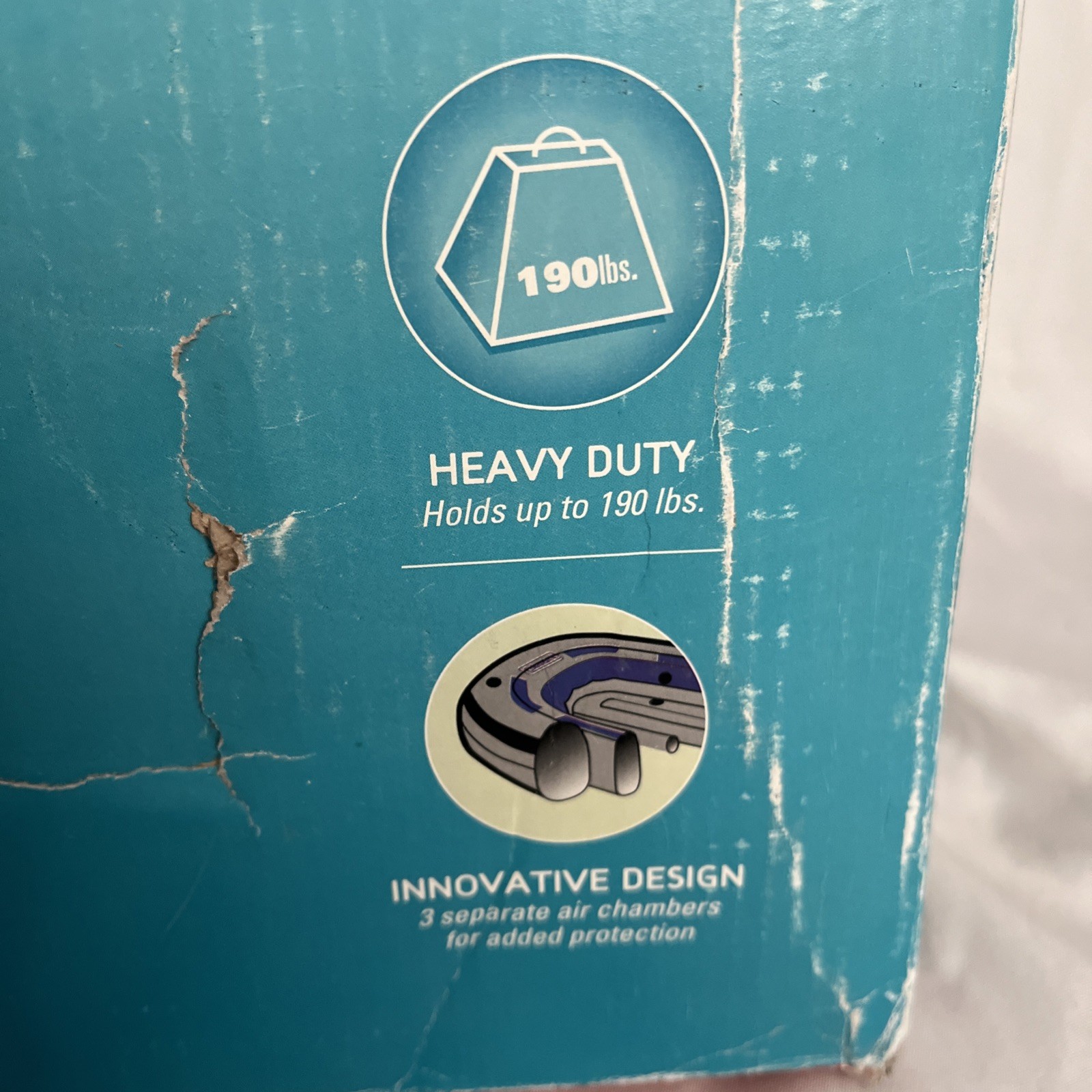New Coleman Navigator Inflatable Boat Heavy Duty Priced Low bc Slight Damage Box
