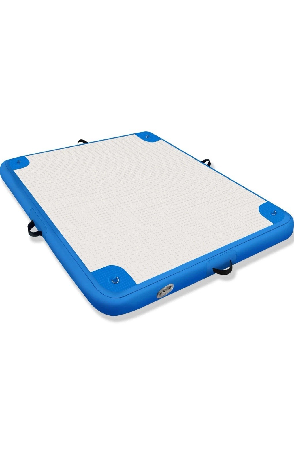 Inflatable Floating Dock Mat, 6 ft x 6 ft Water Platform Swim Deck