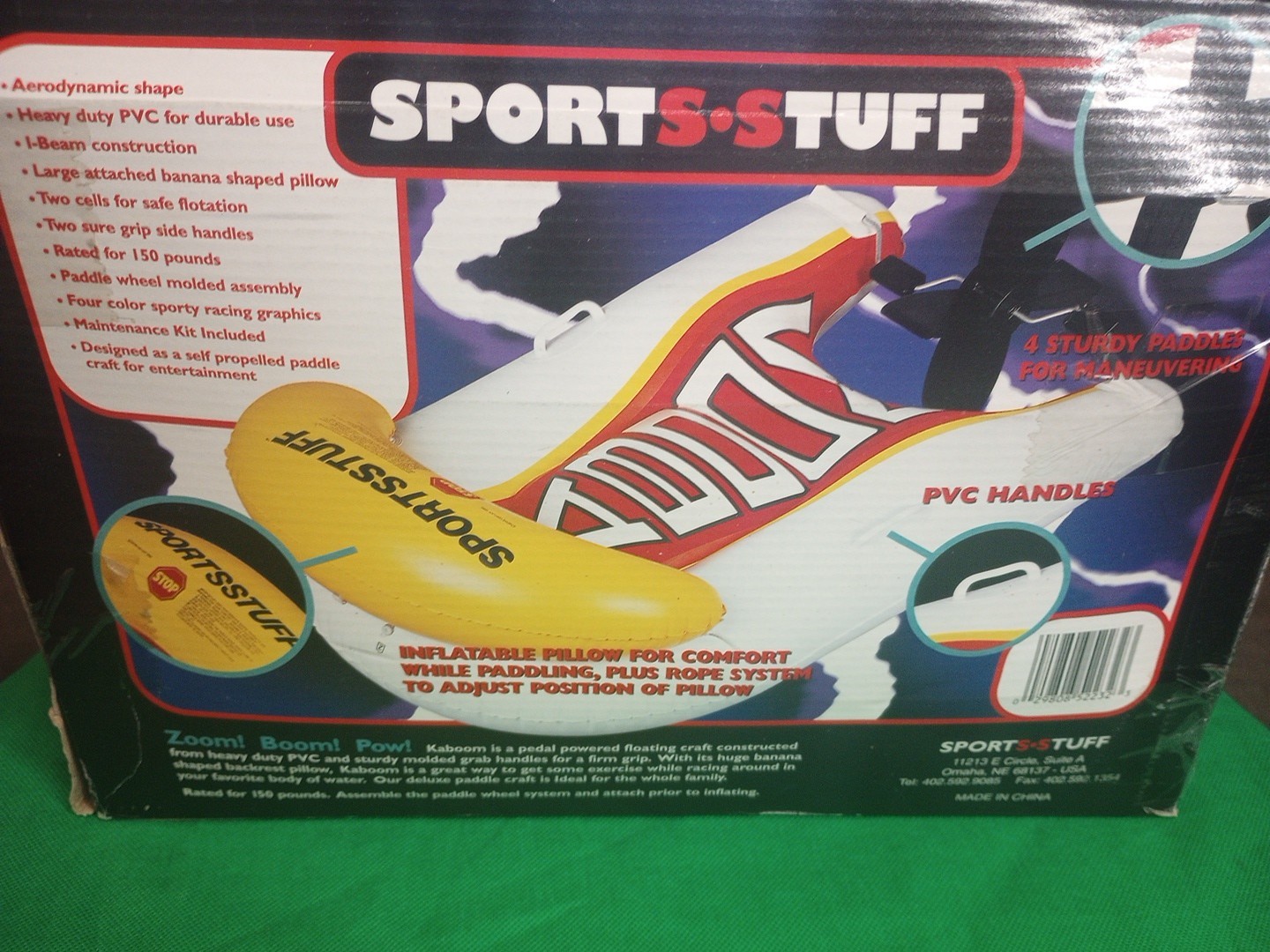 SPORTS-STUFF Kaboom XK Self Propelled Paddle Craft Inflatable Raft Float