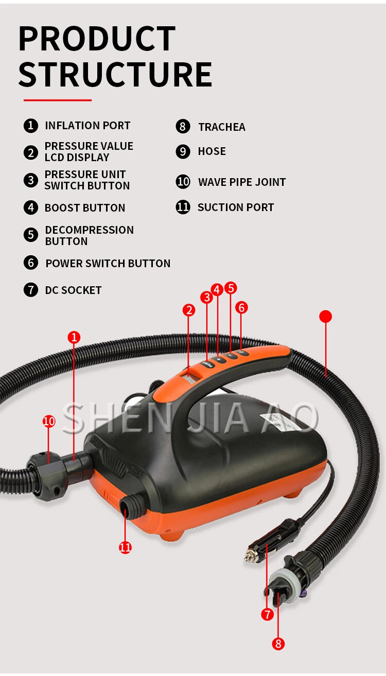 High Pressure Inflatable Pump Inflatable Boat Rubber Boat Inflatable Pumps