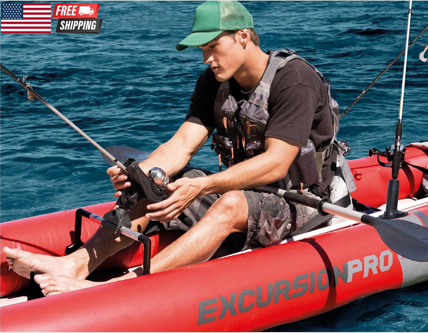 INTEX 68309EP Excursion Pro K2 Inflatable Kayak Set: Includes Deluxe 86In Kayak