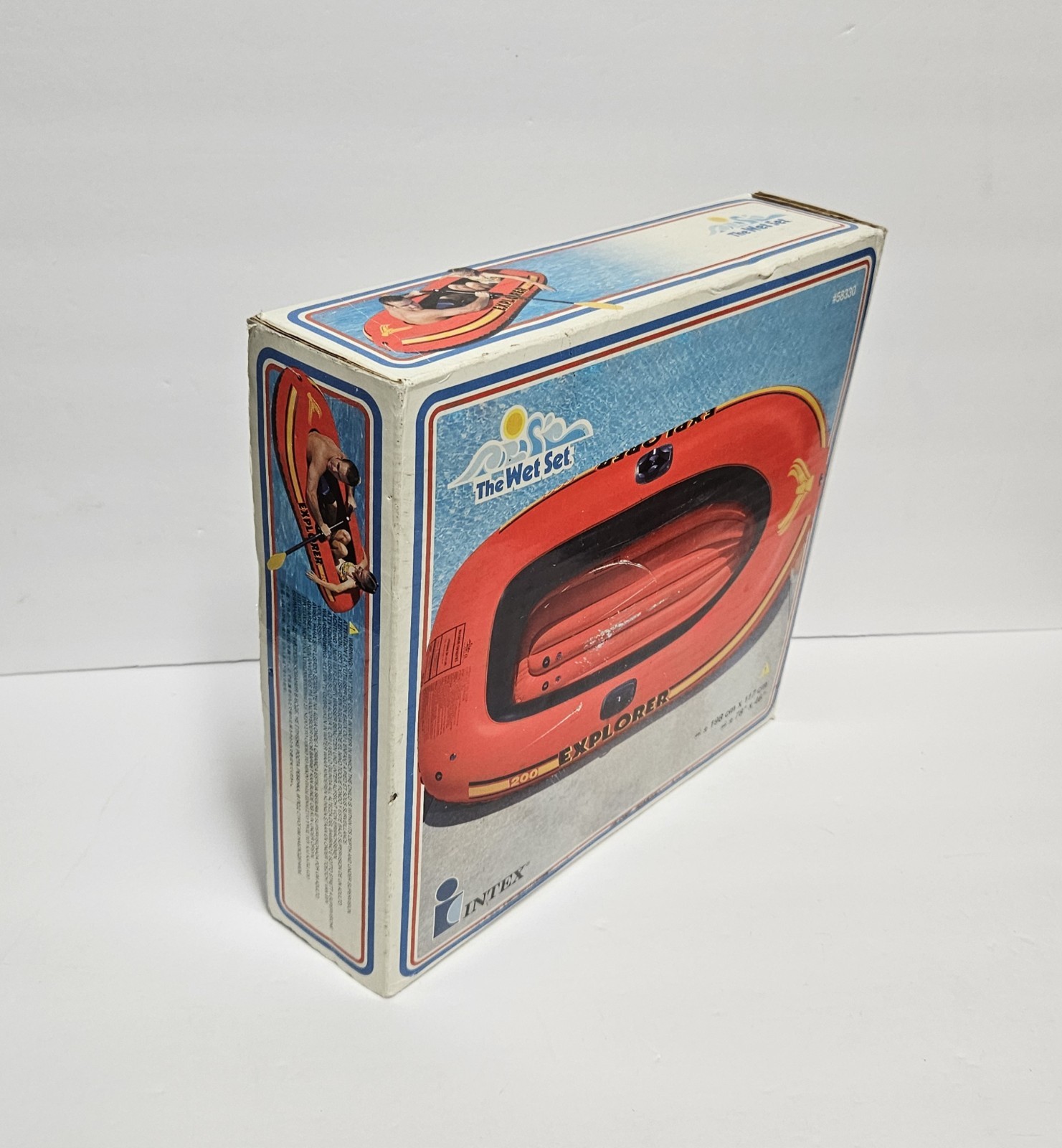 Vintage Intex Explorer 200 Inflatable Boat Raft 78″ x 46″ Pool Float New Boxed