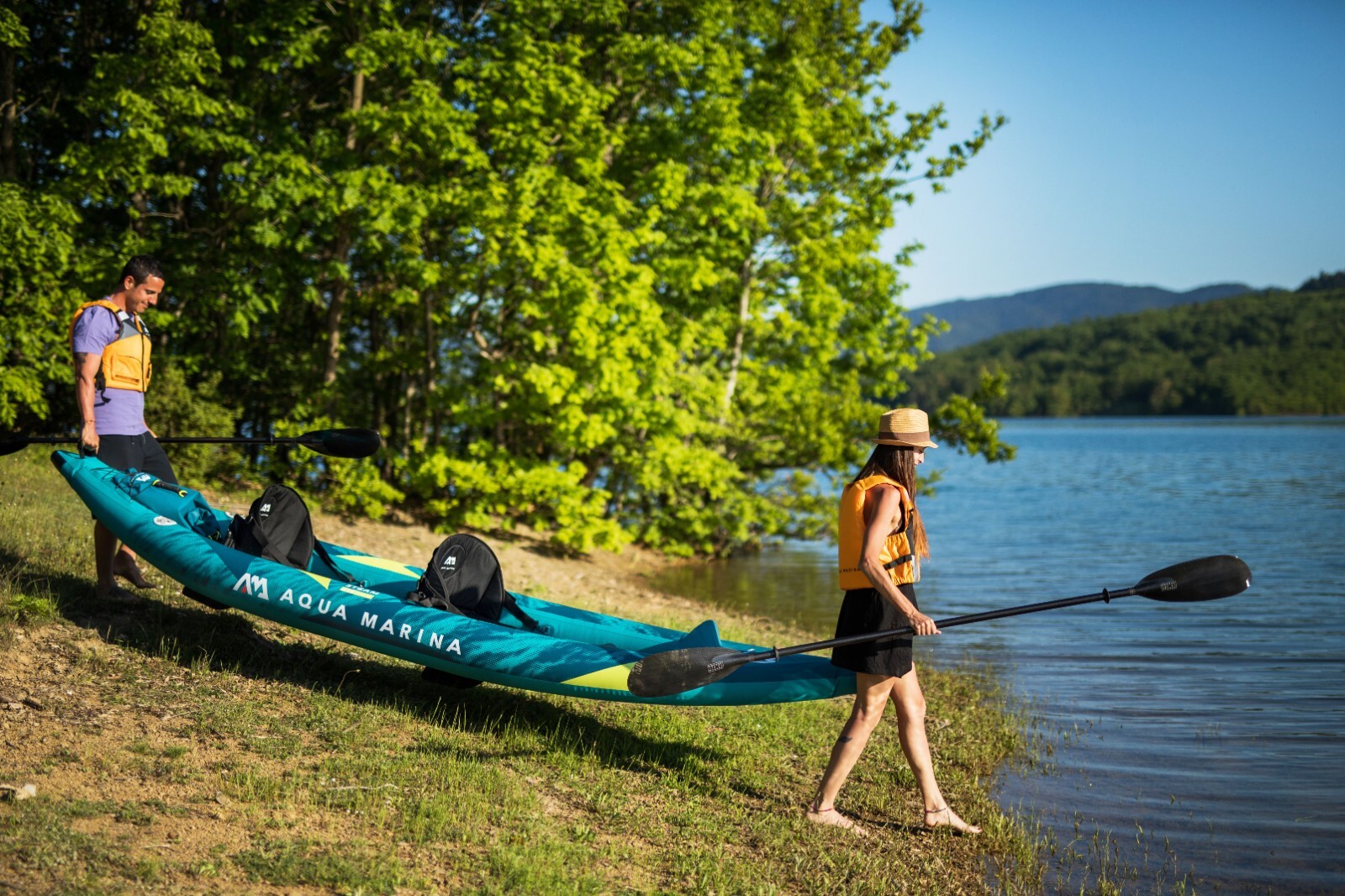 AQUA MARINA STEAM 412 INFLATABLE VERSATILE WHITEWATER KAYAK 2 PERSON 13’6″