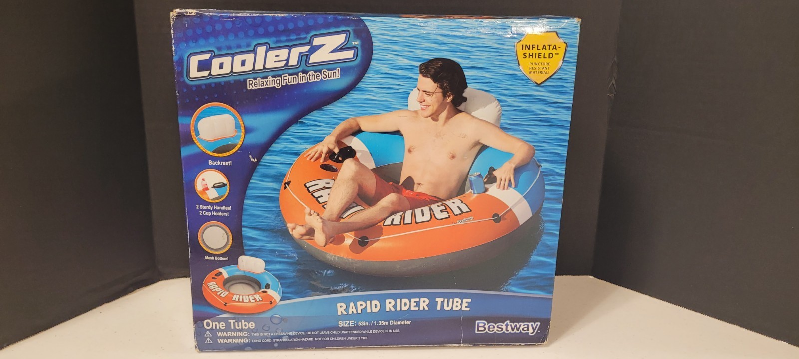 Bestway CoolerZ Single Person Rapid Rider Inflatable River Lake Pool Tube Float
