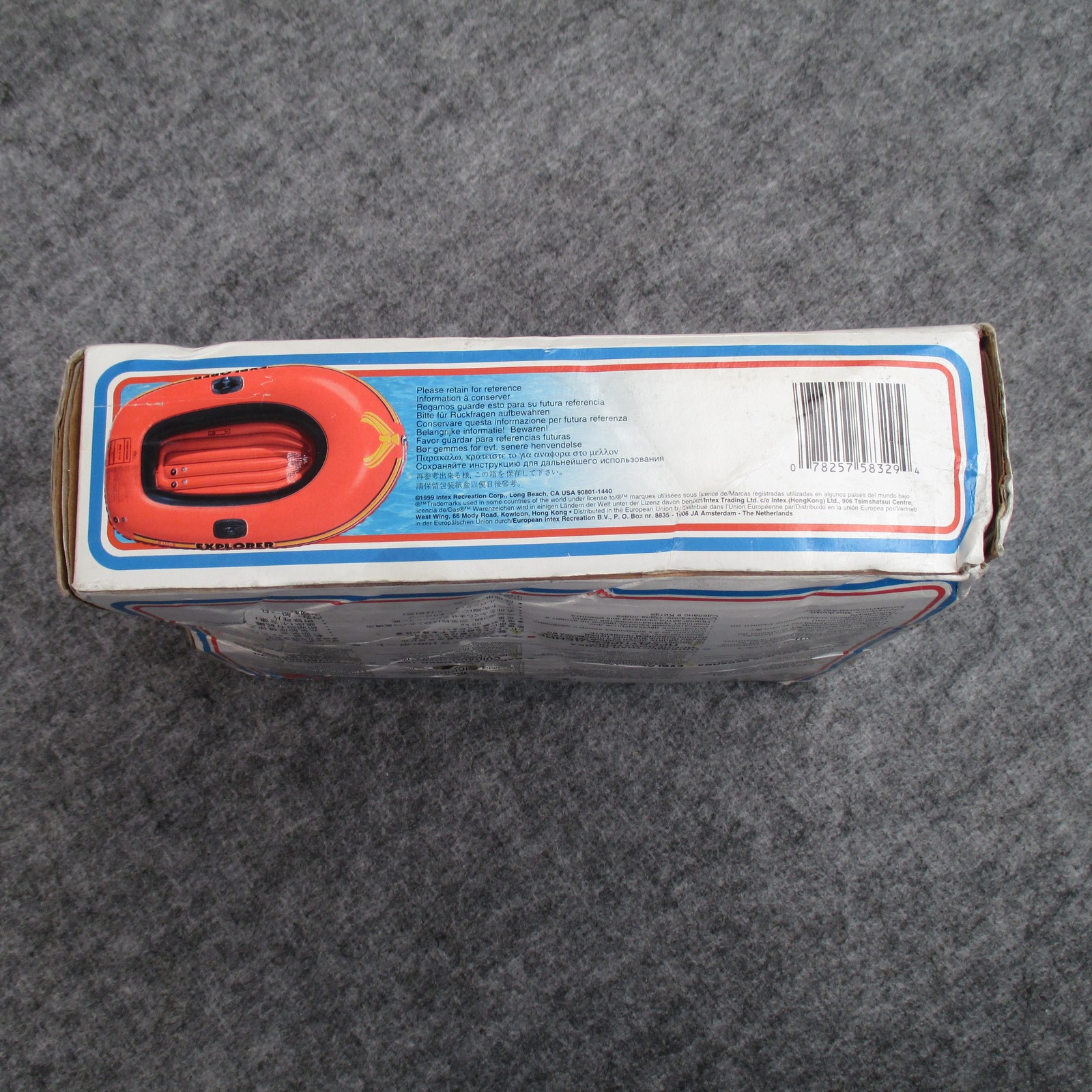 Vintage Intex Explorer 100 Inflatable Boat Raft 62×40 Pool Float New Boxed