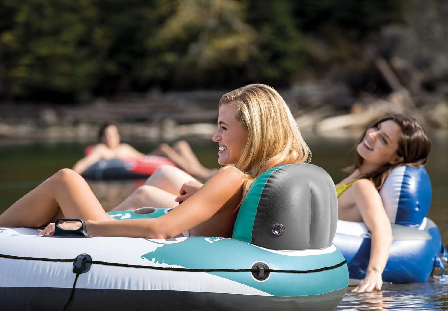 INTEX 56825EP River Run 1 Inflatable Floating Lounge- Color Aqua