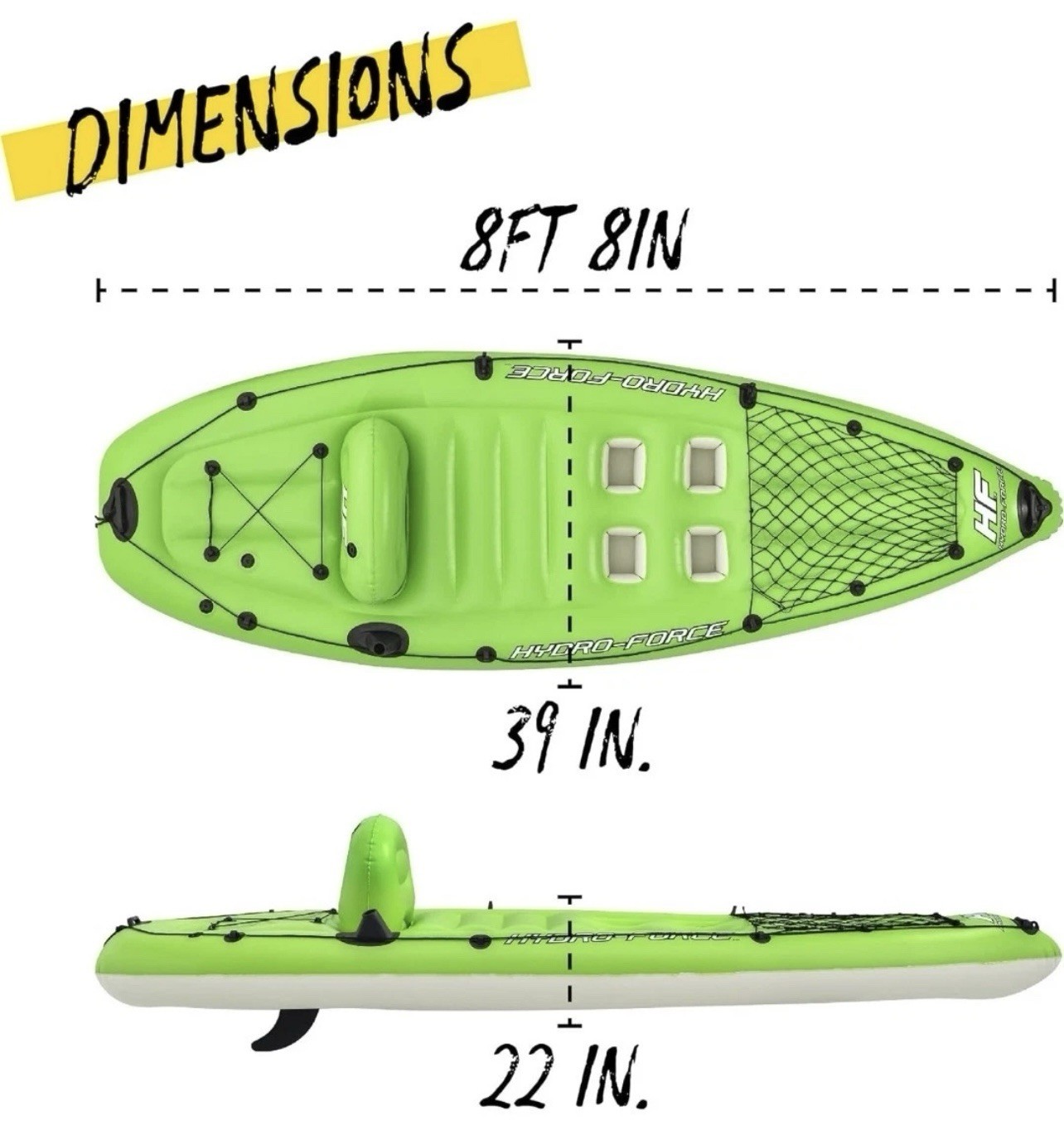 Bestway Hydro-force Inflatable Koracle Fishing kayak Boat Complete Set with Pump