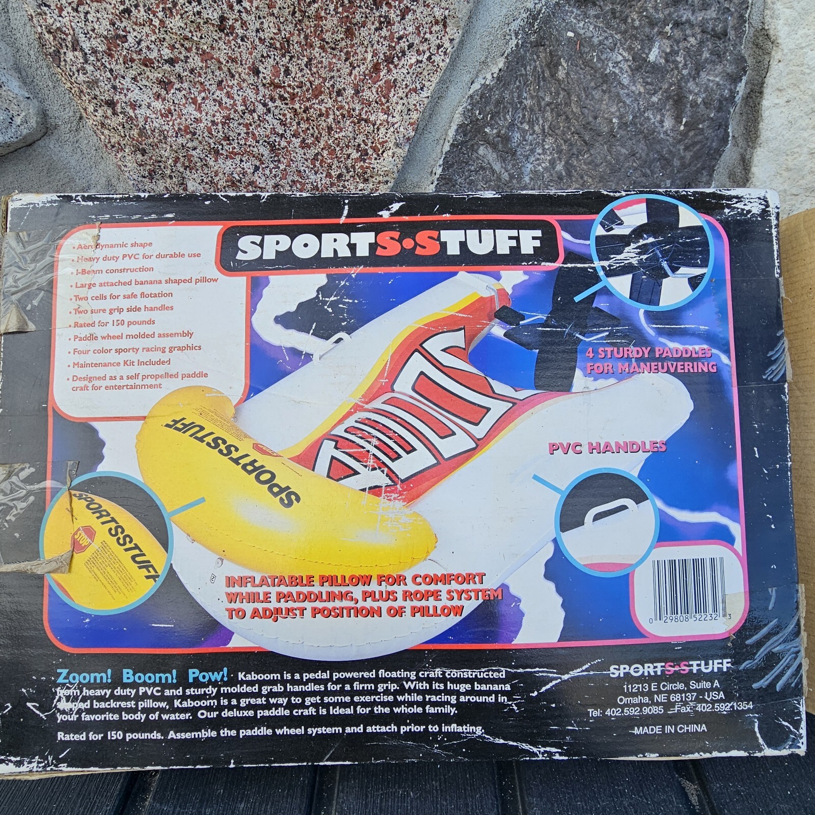 SPORTS-STUFF Kaboom XK Self Propelled Paddle Craft Inflatable Raft Float