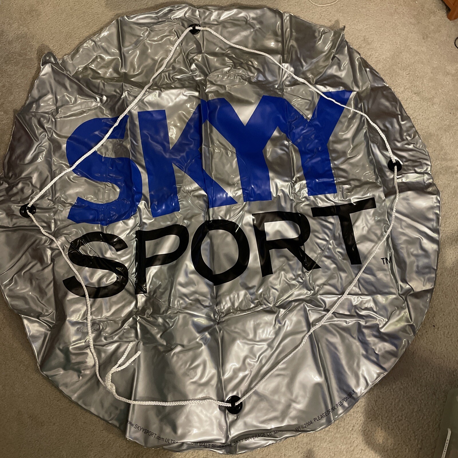 Skyy Sport raft 2004 Inflatable 53×57 Vodka Brand New Gray Promo Pool Party