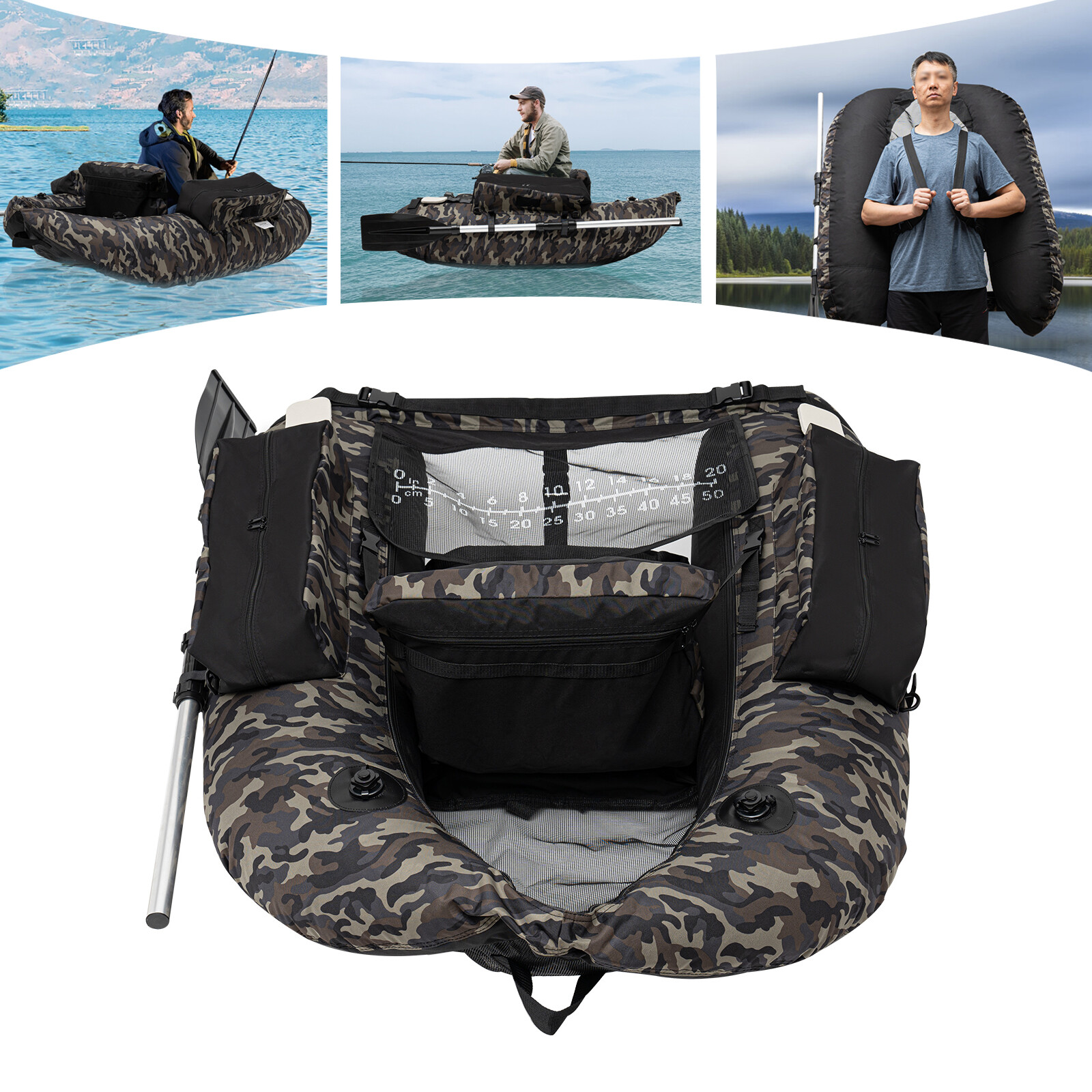 Inflatable Boat Dinghy Pontoon Outdoor Rafting Dive Fishing Boat Hand Air Pump
