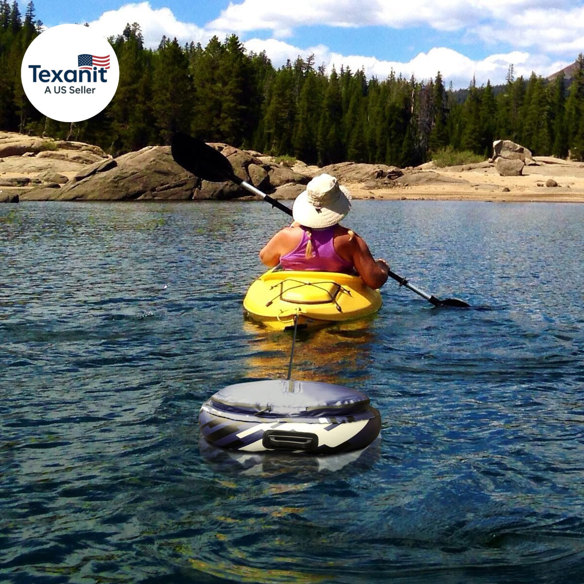 Adventure-30 Kayak River Cooler with Tow Rope, Insulated Heavy Duty PVC, Floatin