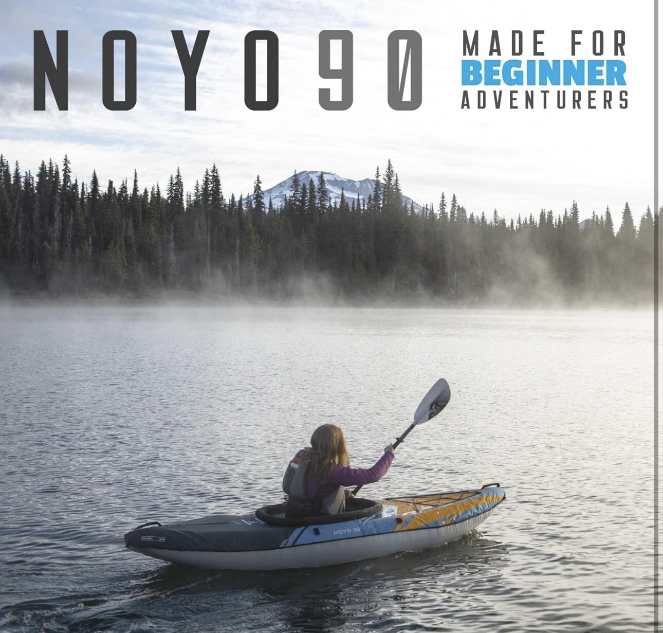 Damaged Box Aquaglide Noyo 90 Inflatable Kayak 1 Person Touring Kayak w/ Bag
