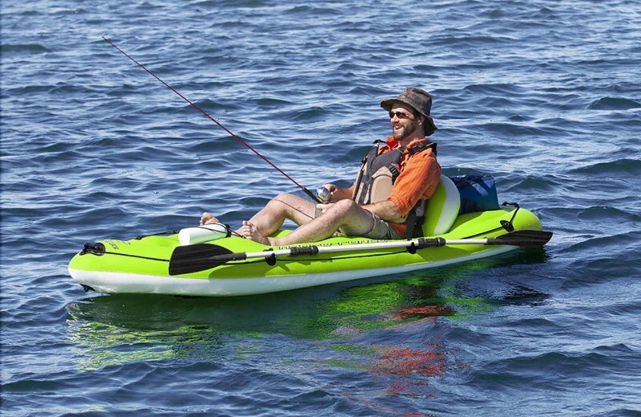 Bestway Hydro-force Inflatable Koracle Fishing kayak Boat Complete Set with Pump