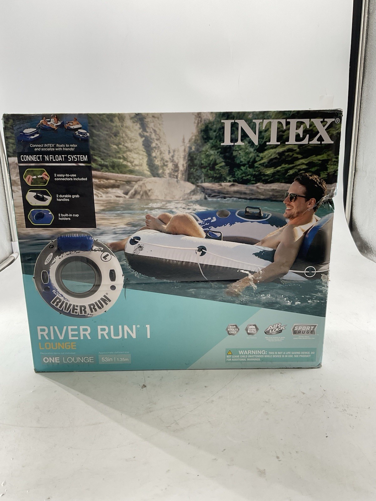 Intex River Run I Sport Lounge Summer Inflatable Tube River Lake Water (A427)