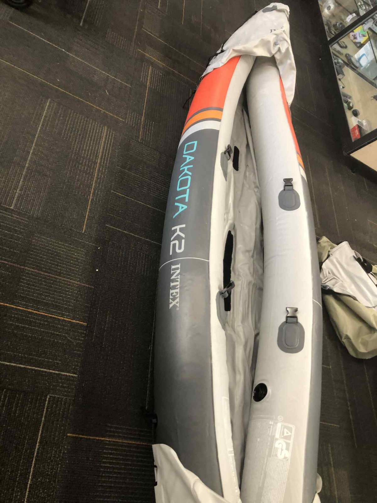 Intex Dakota K2 2 Person Vinyl Inflatable Kayak and Accessory Kit w/ Oars & Pump