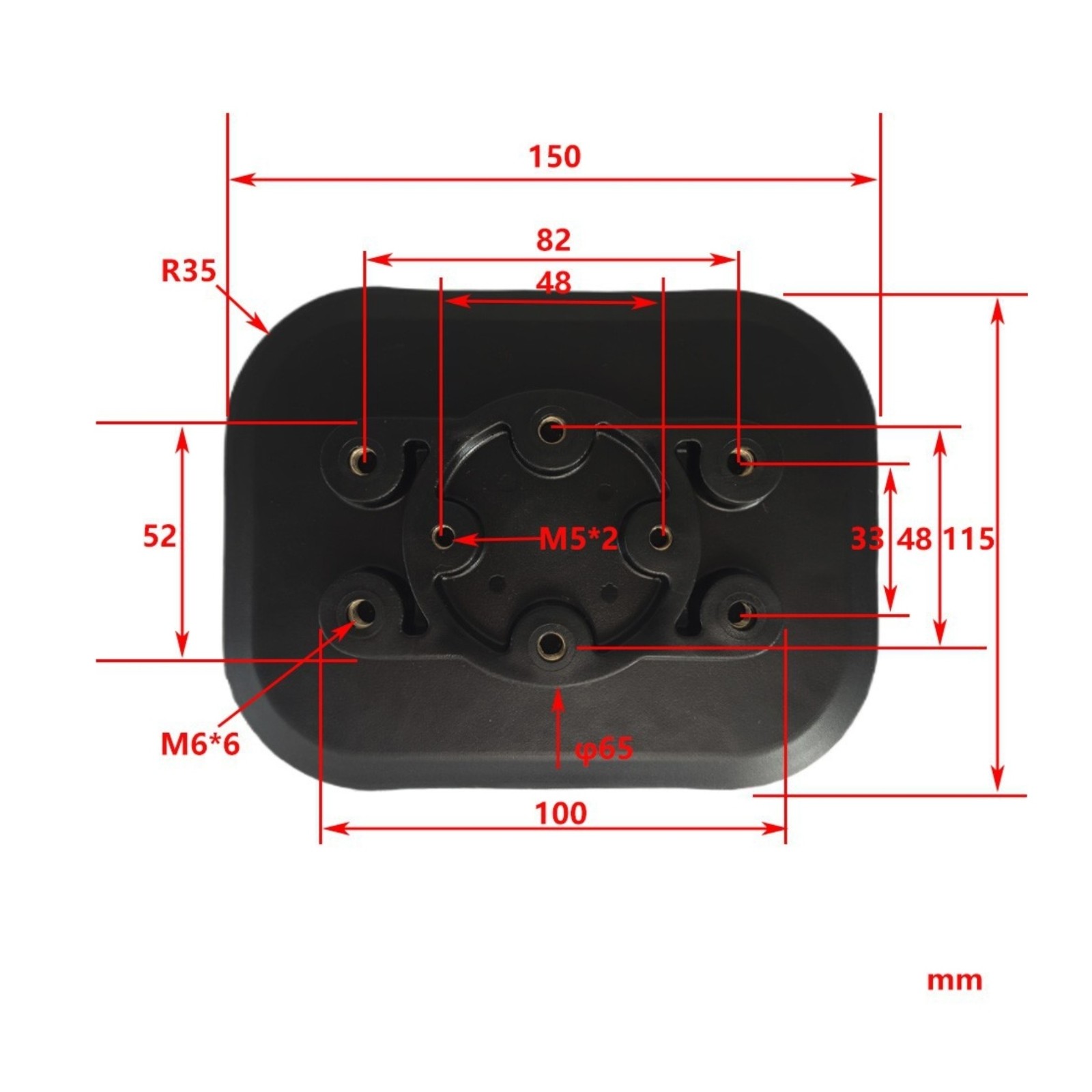 Inflatable Boat Fishing Rod Base Multi-Hole Design Paddle Board Rod Mount Base