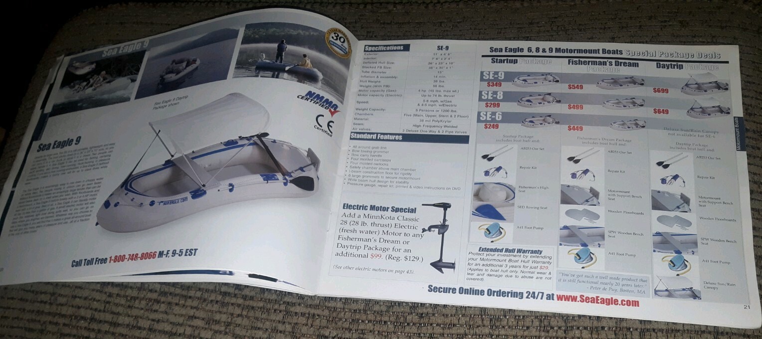 Sea Eagle spring 2005 CATALOG Inflatable Kayak boat Paddles Pump Accessories