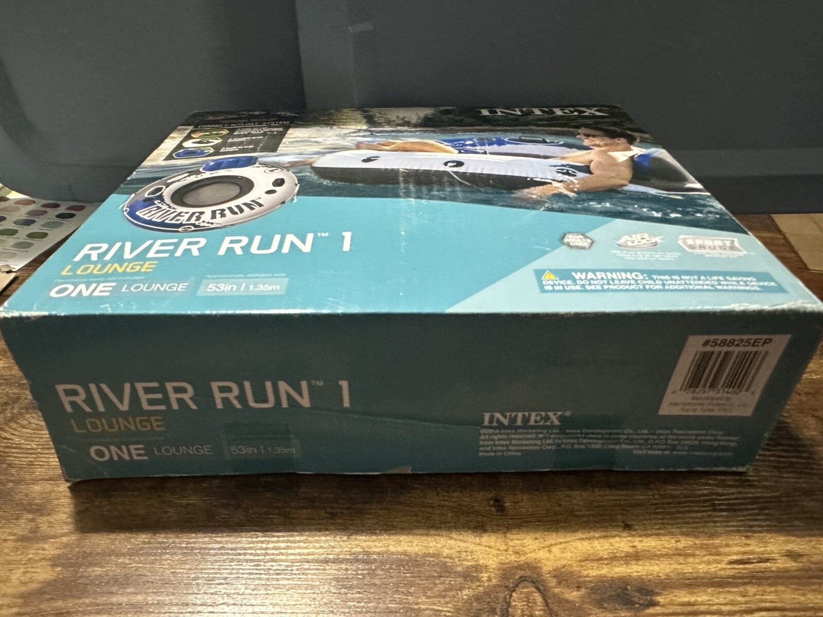 Intex River Run I Sport Lounge 53 inch Inflatable Water Float Summer Pool River