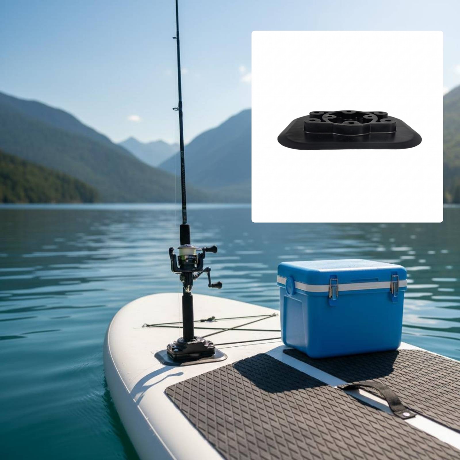 Inflatable Boat Fishing Rod Base Multi-Hole Design Paddle Board Rod Mount Base