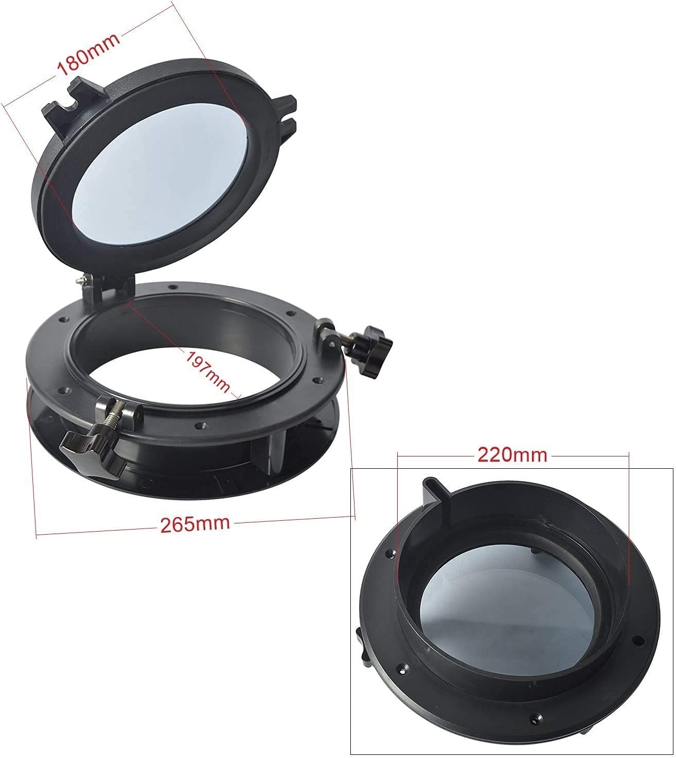 Amarine Made Pair Of Boat Yacht Round Opening Portlight Porthole 10 Replacement