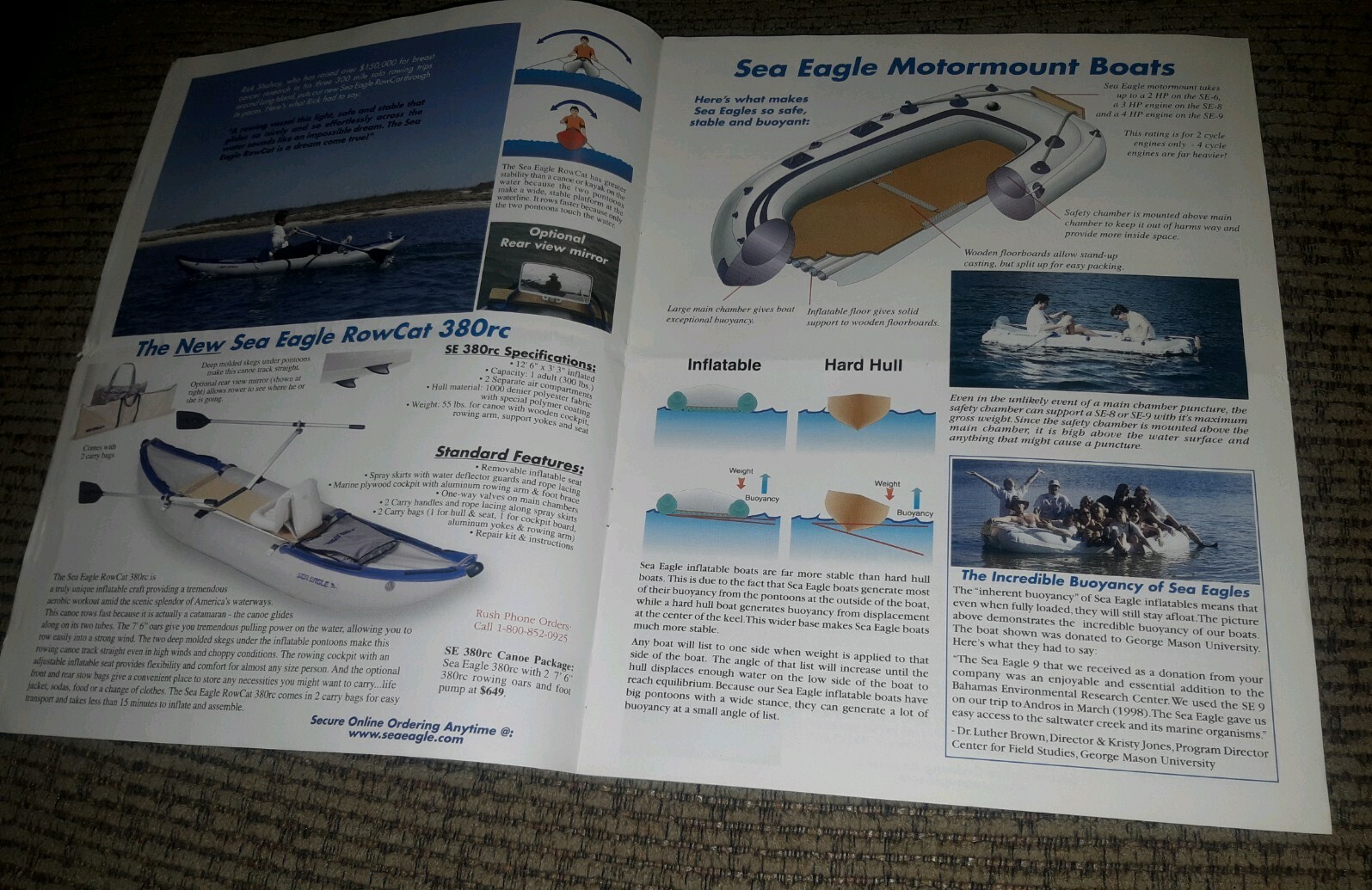 Sea Eagle 2000 CATALOG Inflatable Kayak boat Paddles Pump Accessories VINTAGE
