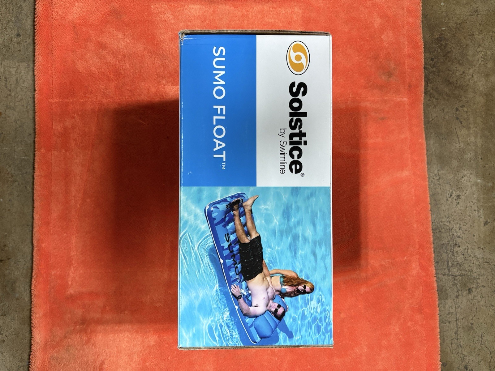 Solstice Massive Sumo Size Inflatable Swimming Pool Float With Pillow Head Rest