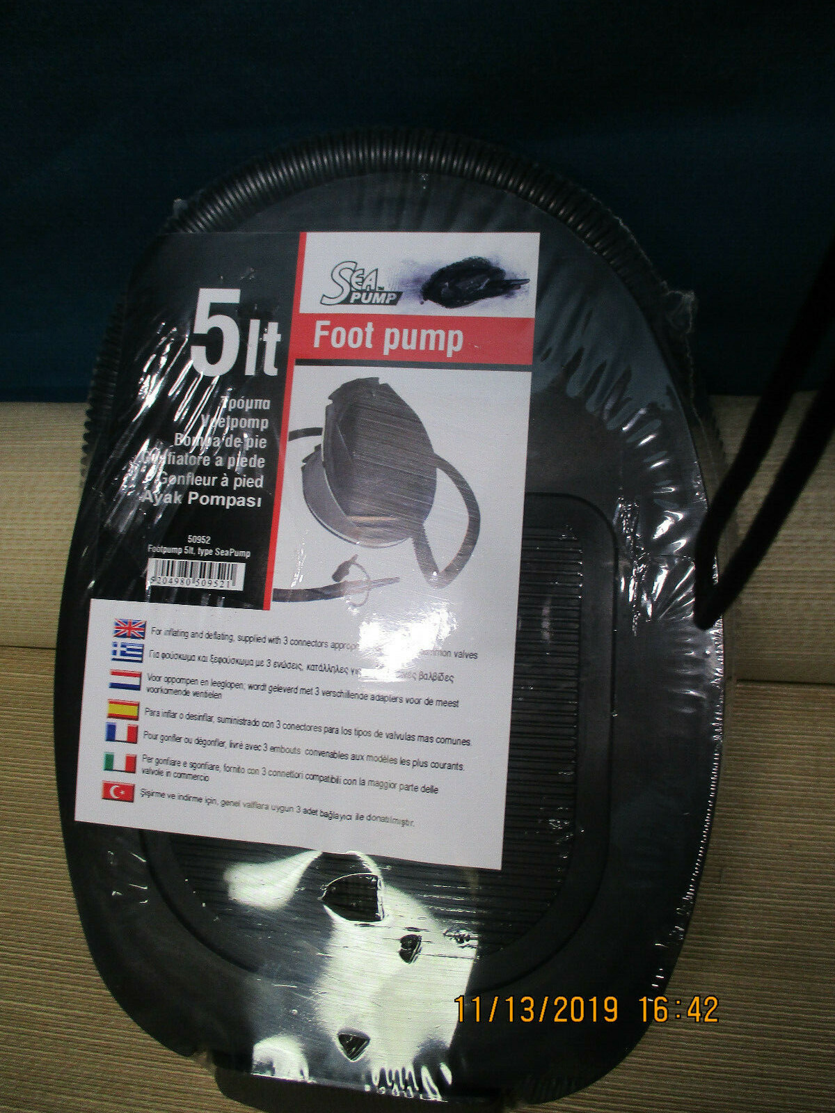 FOOT PUMP 5′ 50953 SEA PUMP (*1409SH)