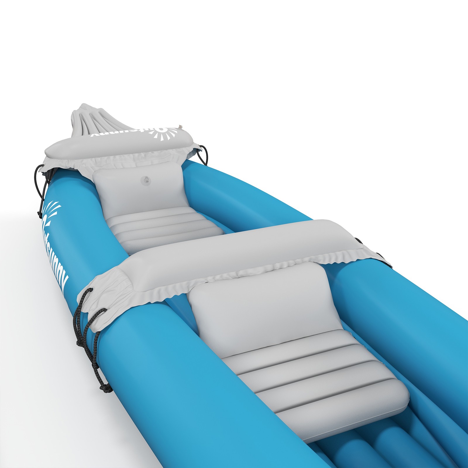 Inflatable Kayak for Adults, 2 Person Fishing Kayak, Portable Bag, Blow Up Boat