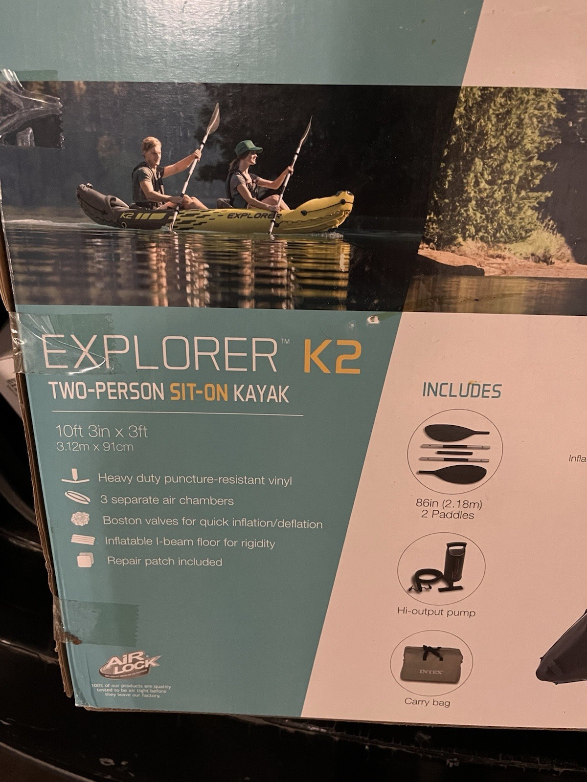 2-PERSON KAYAK WITH ACCESSORIES AND LIFE JACKETS!