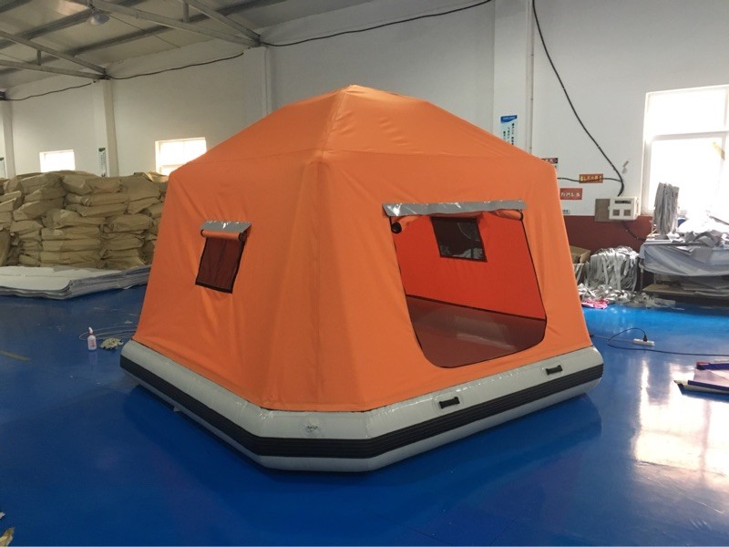 Inflatable Floating PVC Shoal Family Camping Water Raft Tent AS SEEN ONLINE
